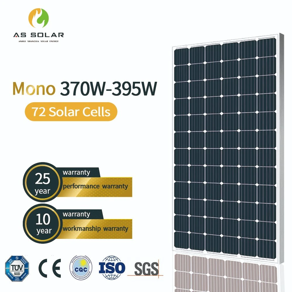 First Grade 370-395m Solar Power System and Glass for Import Type